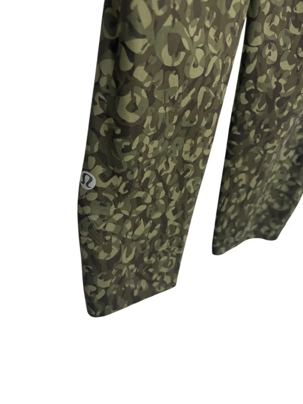 Lululemon Base Pace High-Rise Crop Green Camo-sz 2